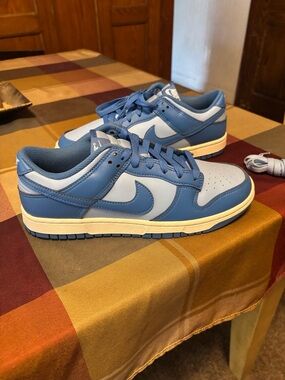 Nike Blue Low-Top Sneakers with White Swoosh